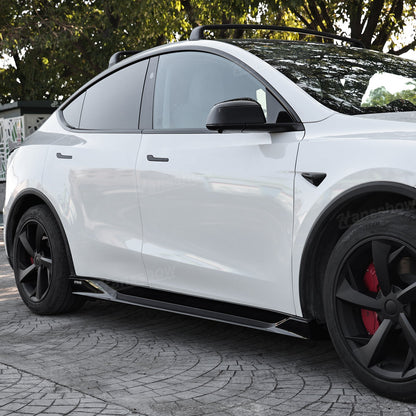 Model Y Juniper ABS Body Kit Performance Style Side Skirts - installed view