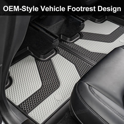 Model Y Juniper OEM Style TPE Floor Mats - Detail of aluminum pedal