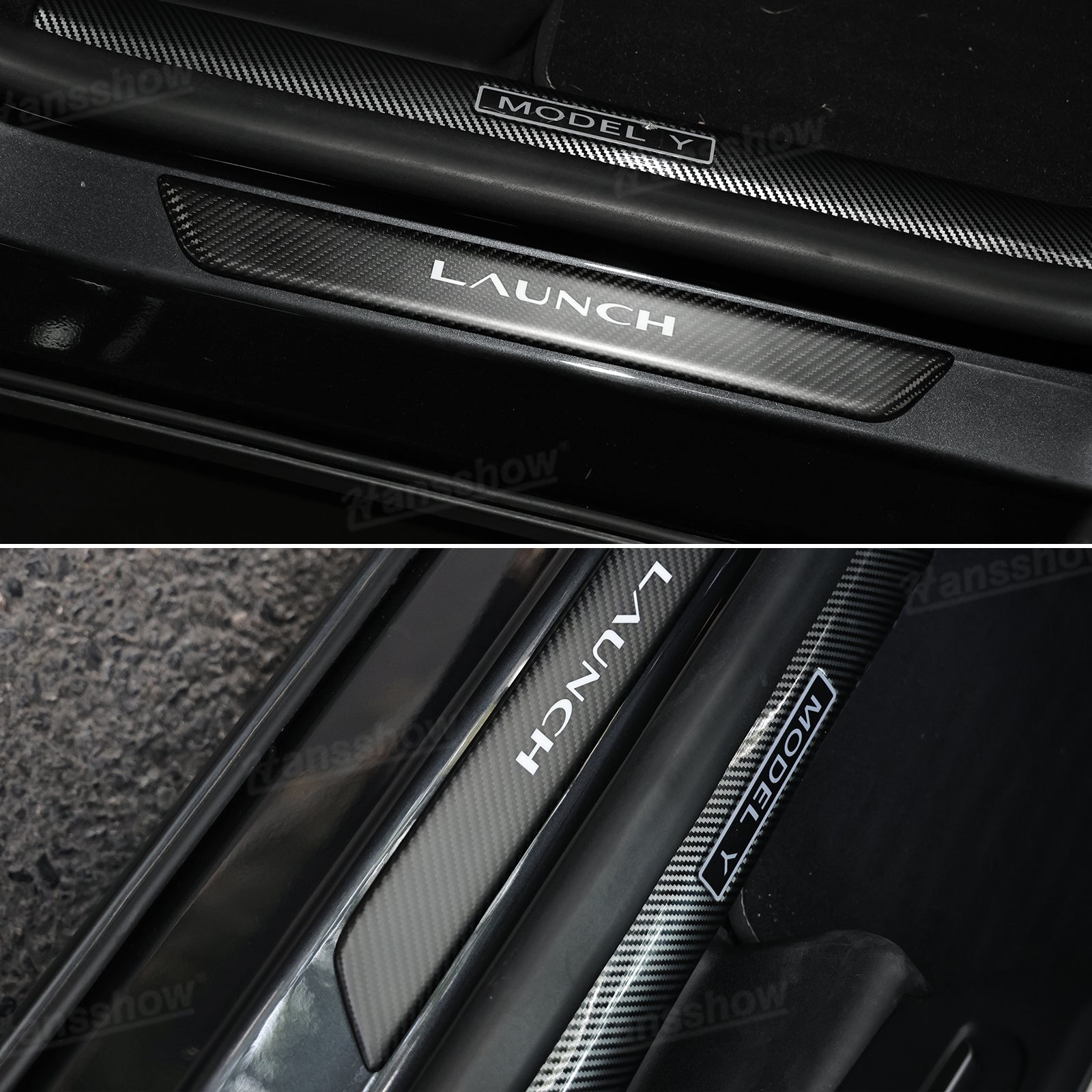 Model Y Juniper Real Carbon Fiber Door Sills product packaging