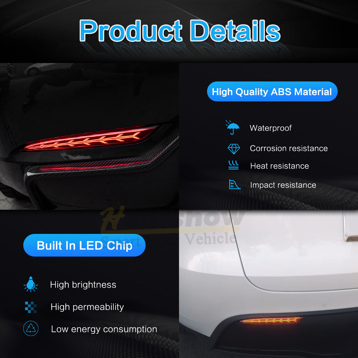 Model Y Rear Bumper Tail Light rear view