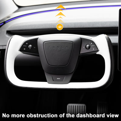 Model Y Juniper/3 Highland Nappa Leather Yoke Steering Wheel 2.0 grip texture