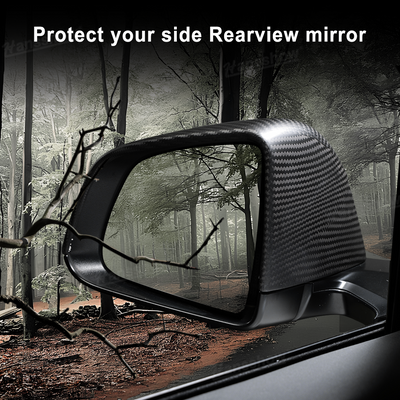 Model Y Juniper Side Mirror Real Carbon Fiber Overlay Covers - matte finish