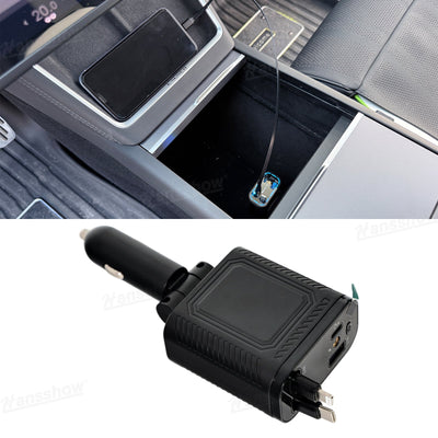 4-in-1 Charging Hub for Tesla Model Y with starry lighting