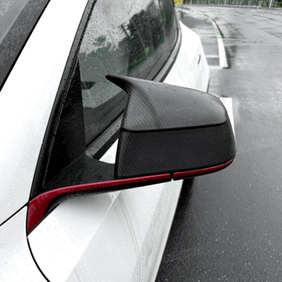 Model Y Juniper Carbon Fiber Side Mirror Covers sporty design