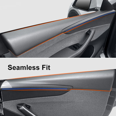 Side view of Model Y Juniper Full Upper Door Panel