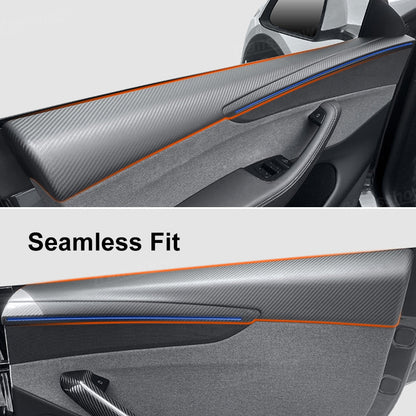 Side view of Model Y Juniper Full Upper Door Panel