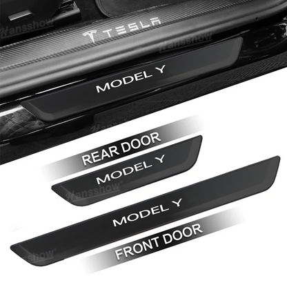 Model Y Juniper Protector Kit LED Illuminated Welcome Pedal Door Sill - side angle