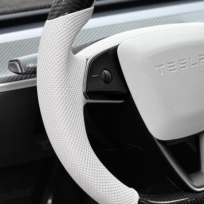 Model Y Juniper Steering Wheel Carbon Fiber Style D-shaped design