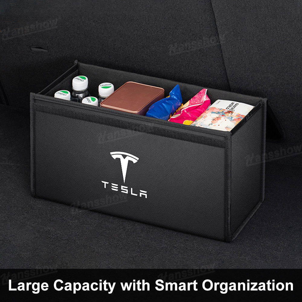 Foldable Trunk Organizer for Tesla Model Y installed in trunk