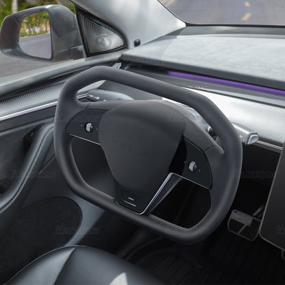 Cyber Steering Wheel for Model Y / 3 Inspired by Cybertruck Style - Interior aesthetics