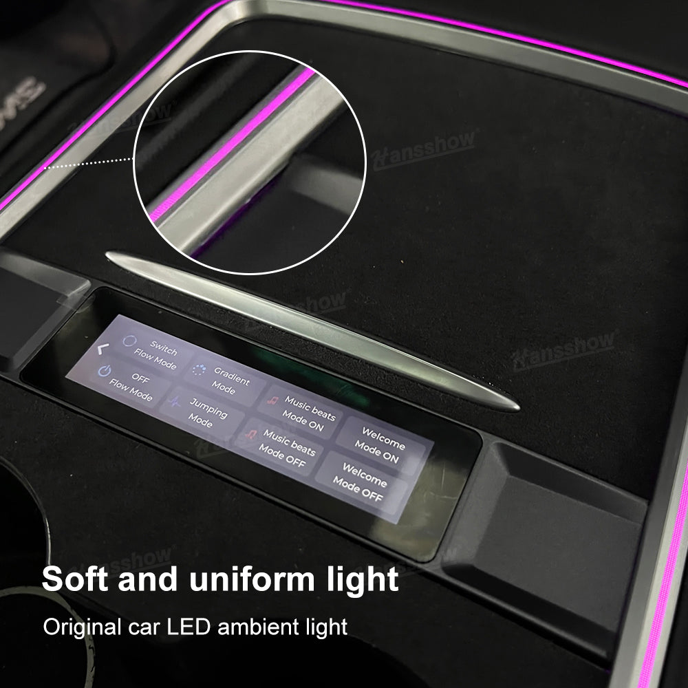 Model 3/Y Ambient Lighting Kit Dragon Scale Style side view
