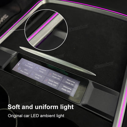 Model 3/Y Ambient Lighting Kit Dragon Scale Style side view