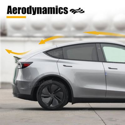 Side angle of Model Y Juniper Spoiler on Tesla Model Y