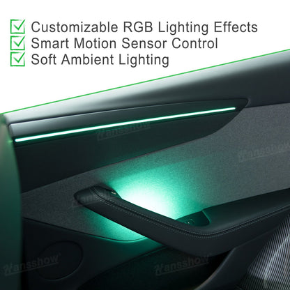 Model Y Juniper Ambient Lighting Kit installation view