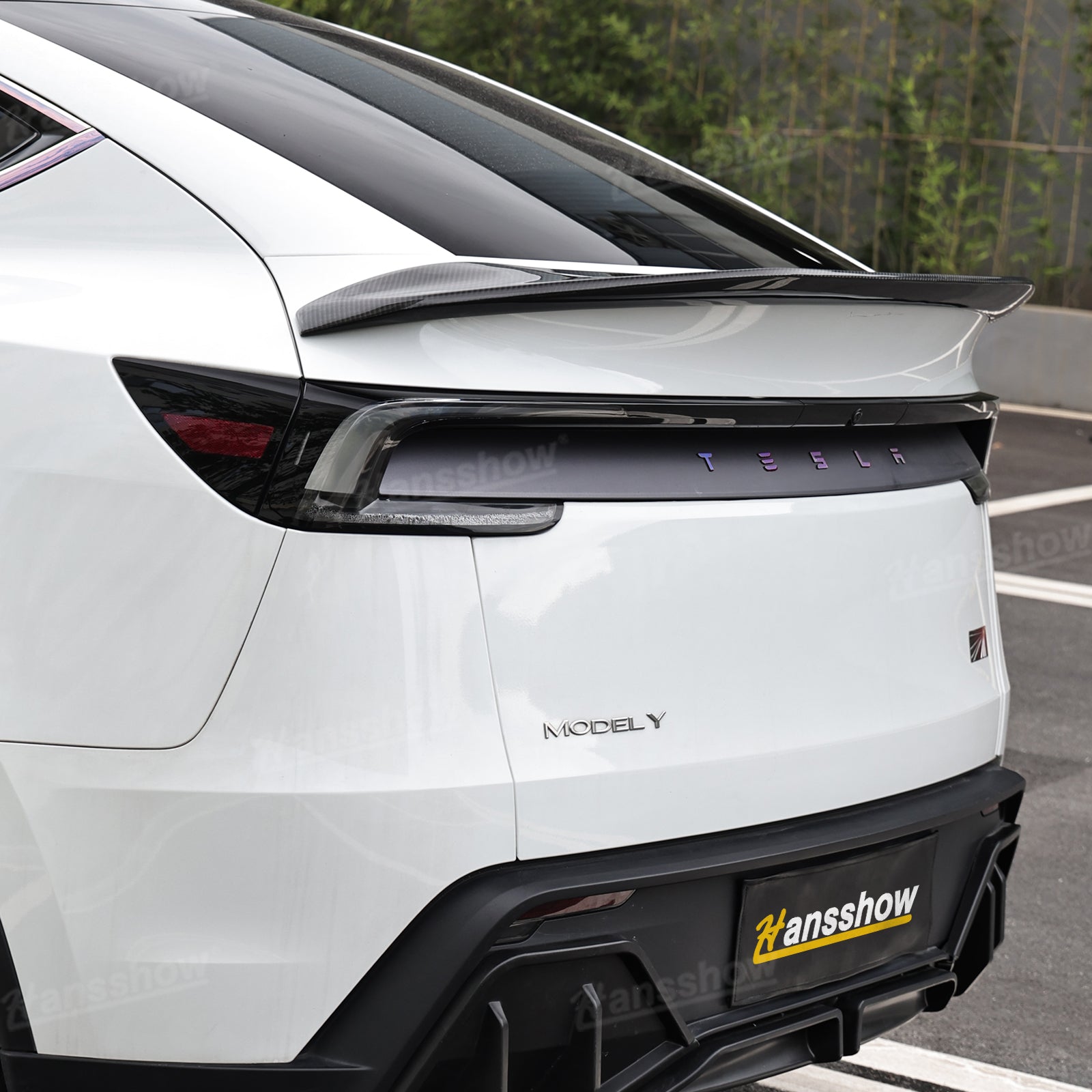 V-Style Rear Spoiler for Tesla Model Y Juniper color