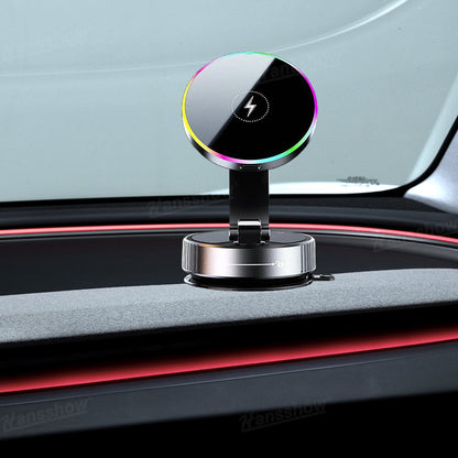 Wireless Charger Phone Holder with RGB Ambient Lighting for Tesla Model Y - ambient lighting colors