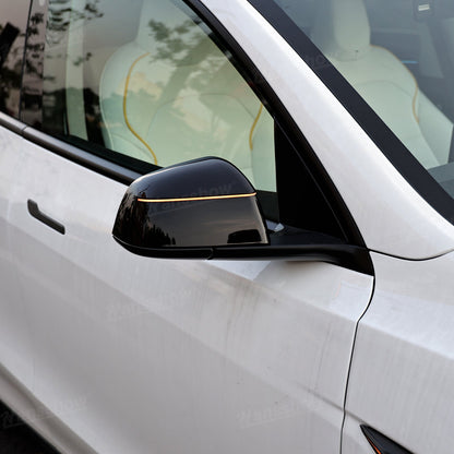 Model Y Juniper Side Mirror LED Turn Signal Lights night view