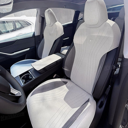 Alcantara Seat Cushion for Tesla Model Y & Model 3 breathable design