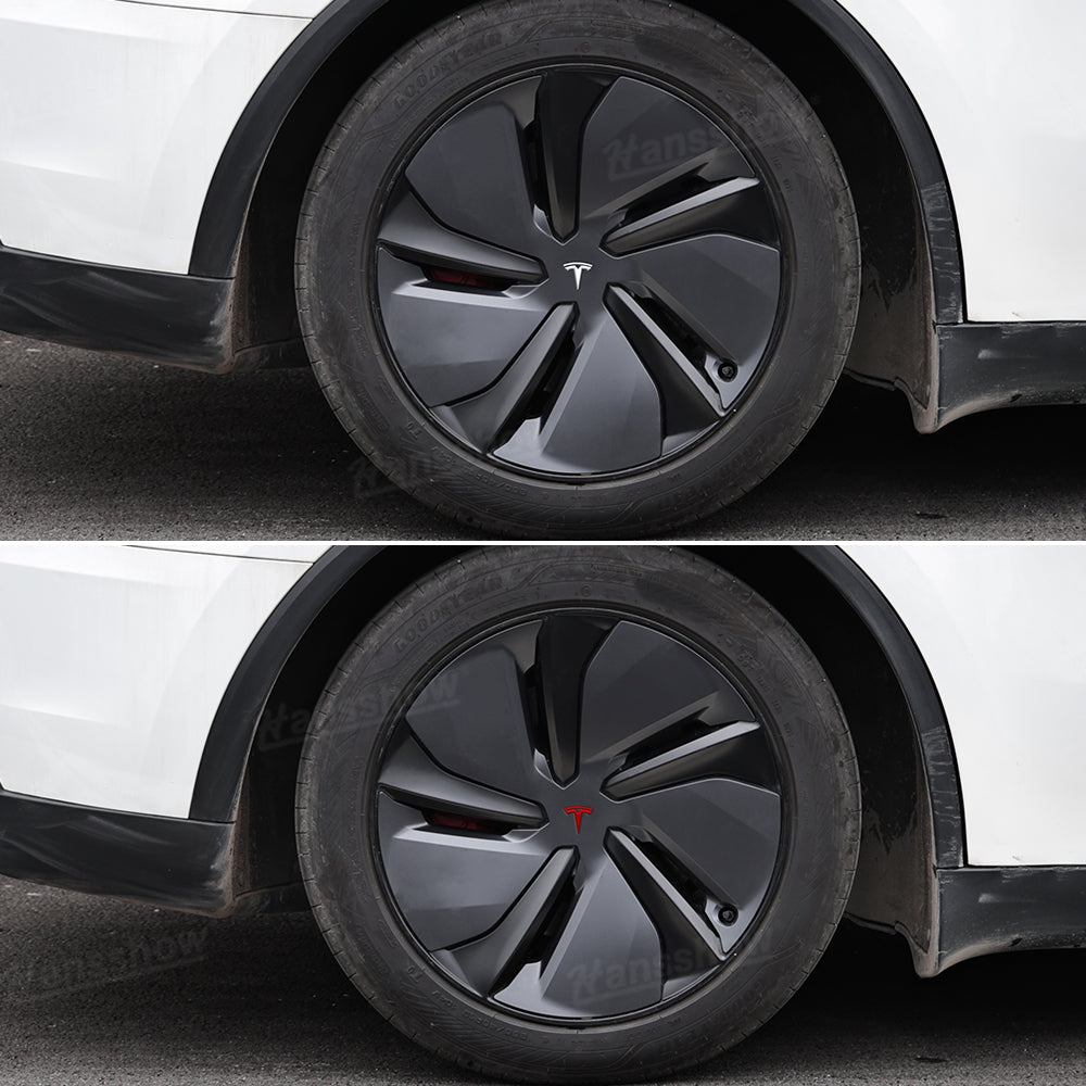 Model Y Juniper/3 Highland 3D Wheel Hub Center Cap Emblem close-up detail