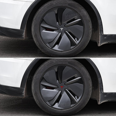 Model Y Juniper/3 Highland 3D Wheel Hub Center Cap Emblem close-up detail