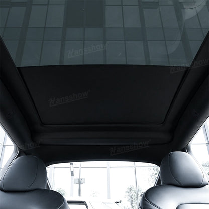Model Y Juniper Power Sunshade with remote control feature