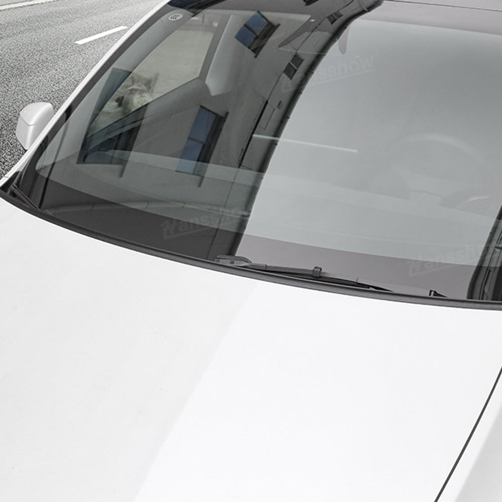 Model Y Juniper Hood Wind Deflector rear angle