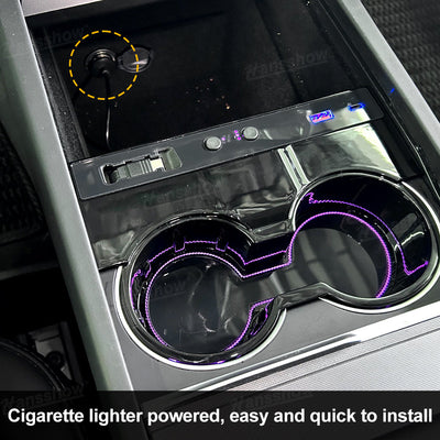 Model Y Juniper Center Console Cup Holder with Ambient Light - Air Freshener Functionality