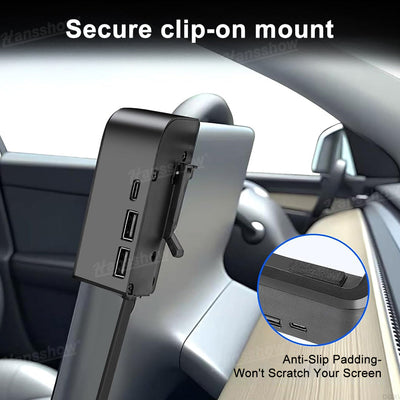 Center Console Screen USB Hub for Tesla Model 3/3 Highland - close-up