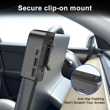 Center Console Screen USB Hub for Tesla Model 3/3 Highland - close-up