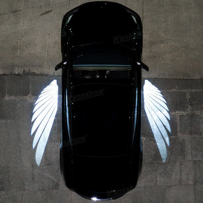 Side Mirror Projector Lights Angel Wing Welcome Lights for Tesla Model Y - Front view