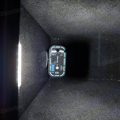 4-in-1 Charging Hub illuminated with starry lighting in Tesla Model Y