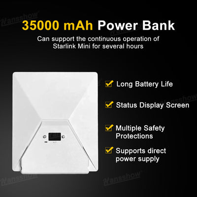 35000mAh Portable Power Bank for Starlink Mini side view