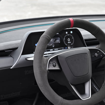 APEX 8.9-Inch CarPlay Screen in action during driving in Tesla Model Y