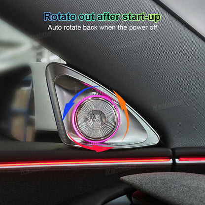 Model Y Rotating Speaker 4D Audio installed view