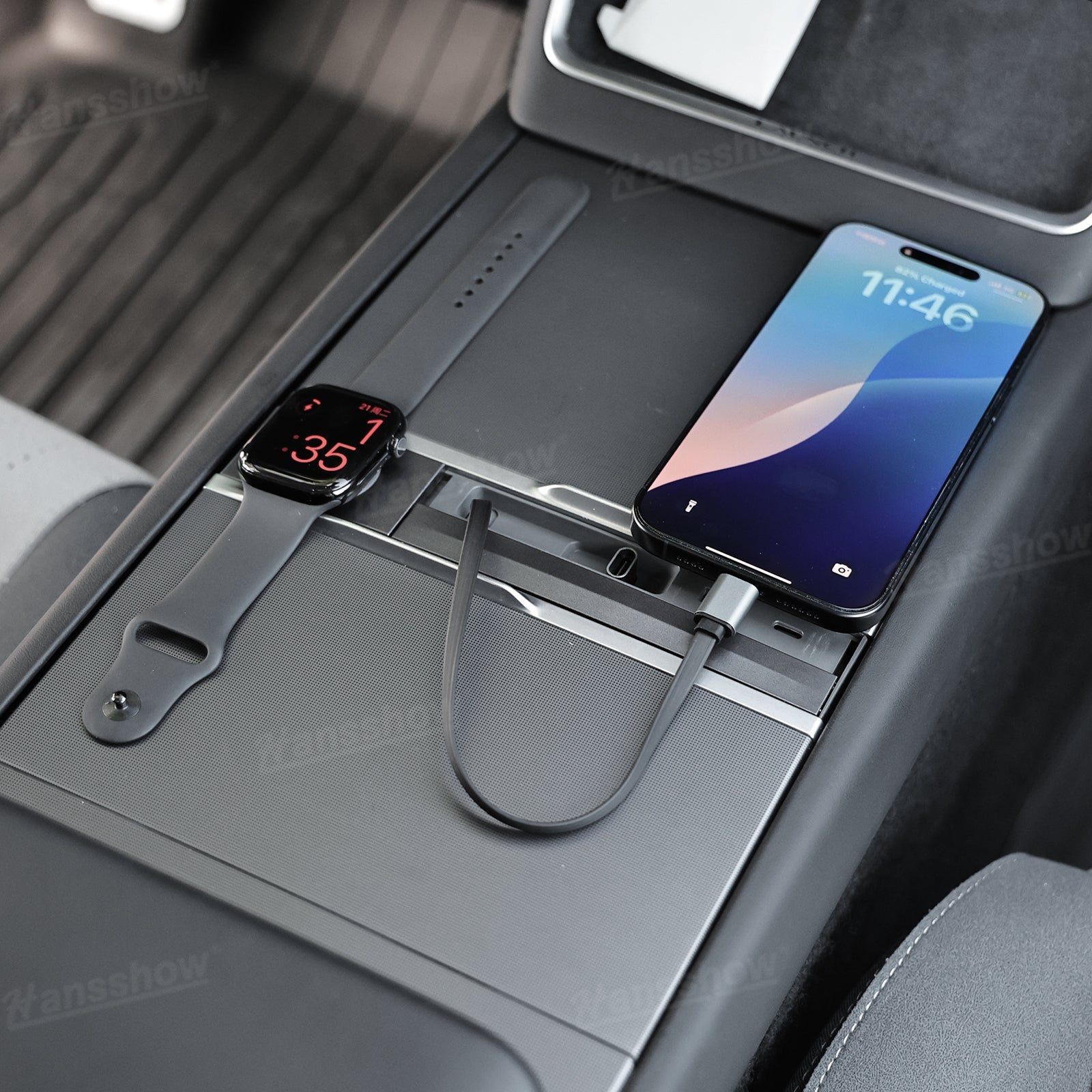 Model Y Juniper USB Hub Adapter with Apple Watch Charger - perfect for Tesla owners