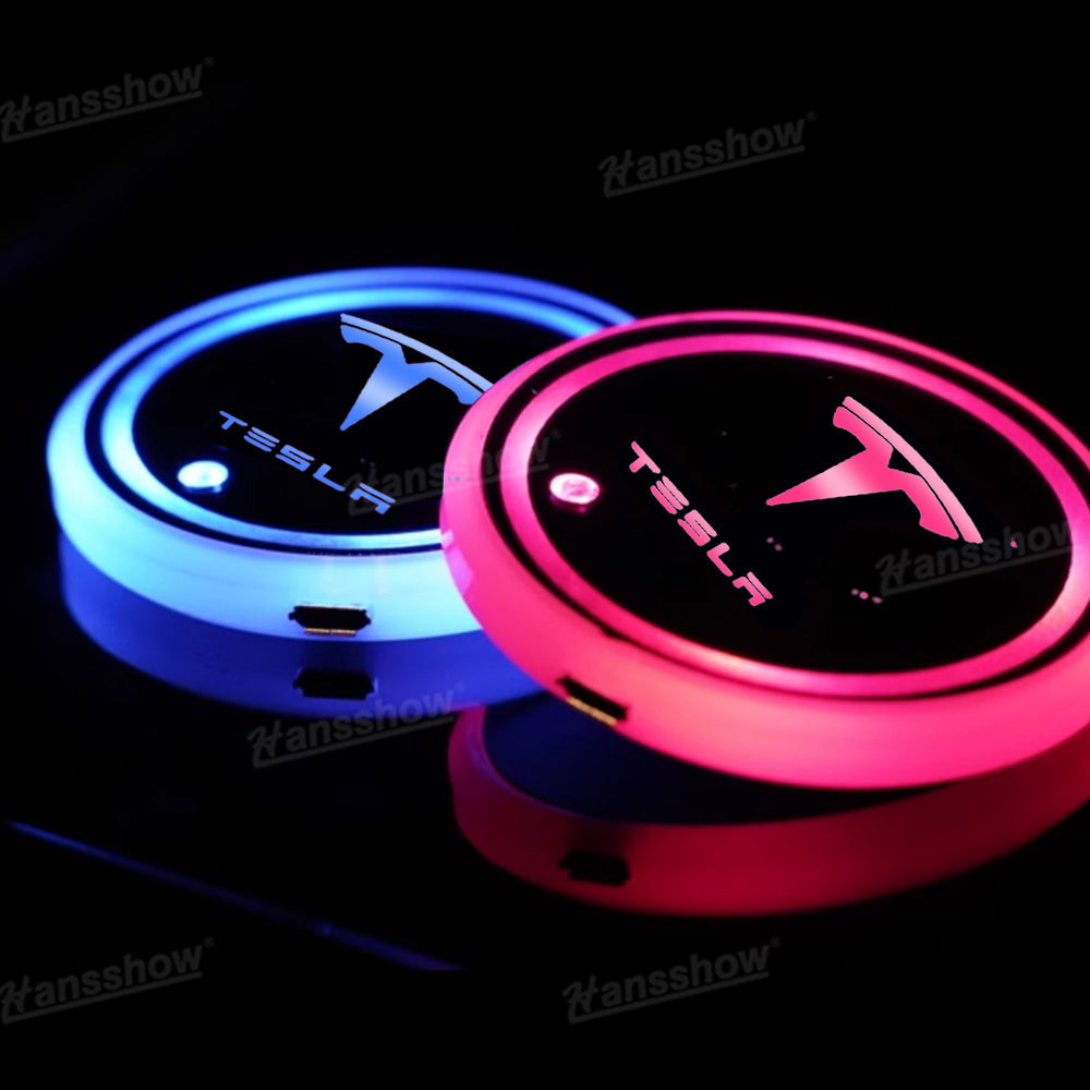 Model Y Juniper Interior Ambient Lighting Kit RGB rear screen view