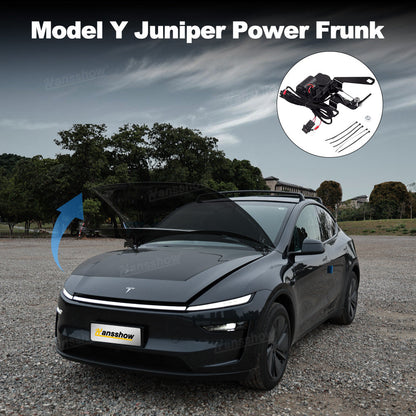 Model Y Juniper Power Frunk Kit during installation process