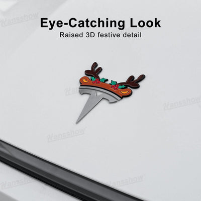 3D Christmas Decorations Waterproof Sticker for Tesla rear view