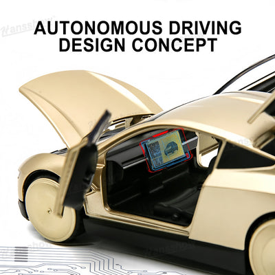 1:32 Cybercab Robotaxi Autonomous Collectible Diecast Alloy Model Car with rubber tires