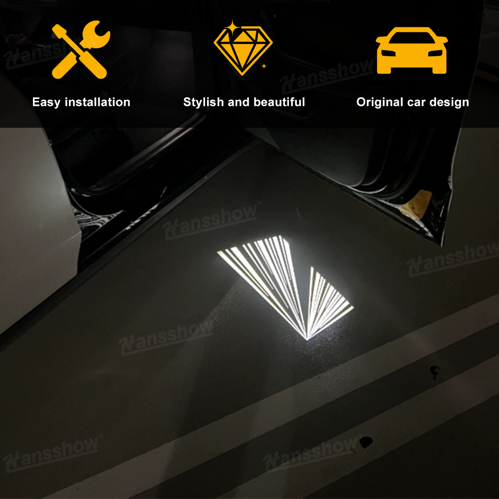 Model 3&Y Welcome Light Launch Series Door Projector Lamps for Tesla Model Y - close-up of lamp