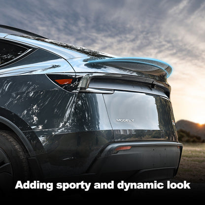 Model Y Juniper Spoiler Real Carbon Fiber Wing Rear Trunk Lip Lid - UV coating