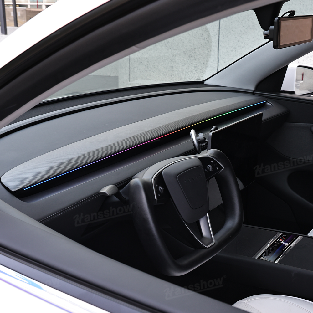 Model Y Juniper Dashboard Trim Replacement with dynamic effects