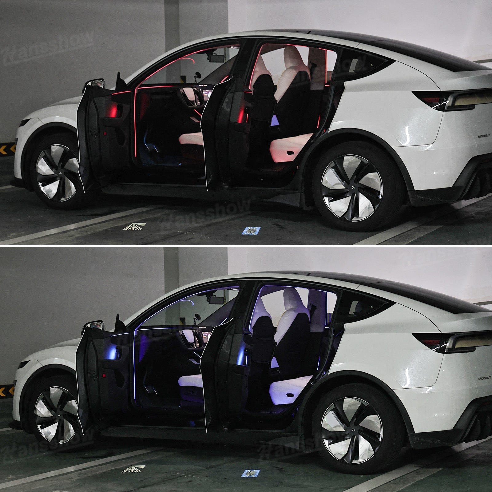 Model Y Juniper Interior Ambient Lighting Kit RGB color transition