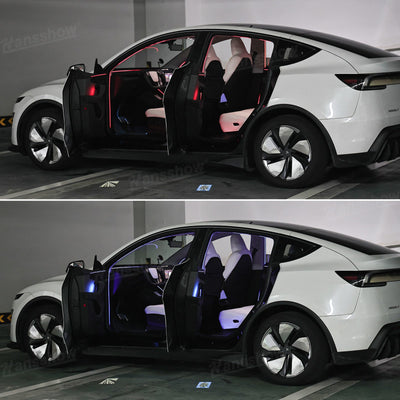 Model Y Juniper Interior Ambient Lighting Kit RGB color transition