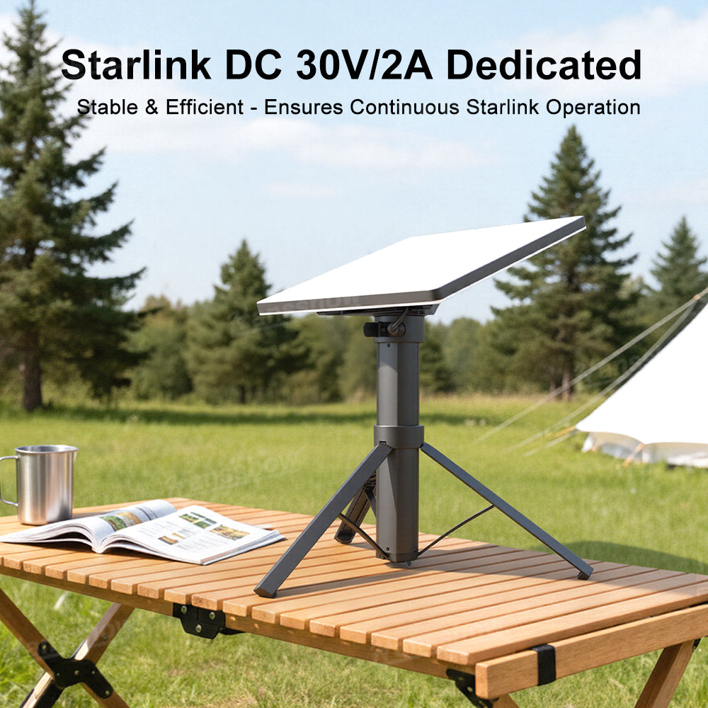 Portable Starlink Mini Power Mount with Integrated Tripod - Installed in Tesla Model Y