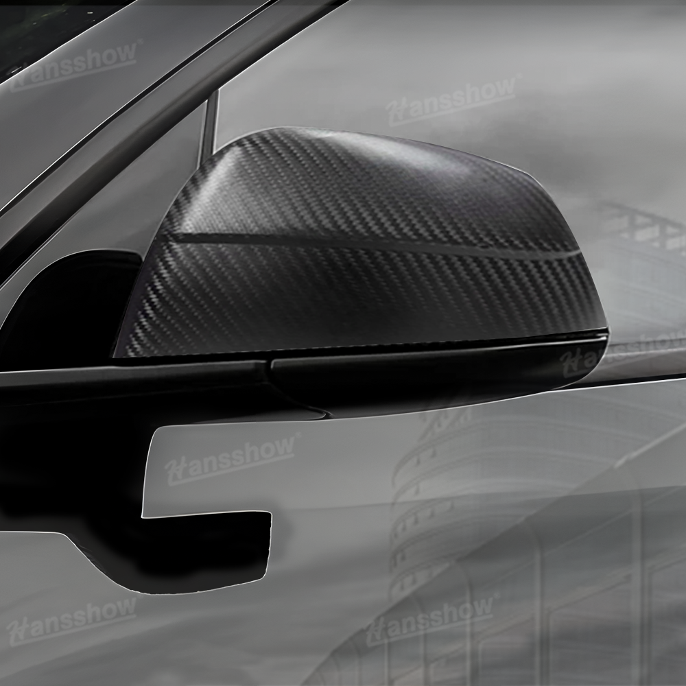 Tesla Model Y Side Mirror Covers Real Carbon Fiber Overlays - 2023 Model