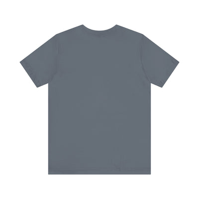 OG Logo Tee back view in dark grey heather