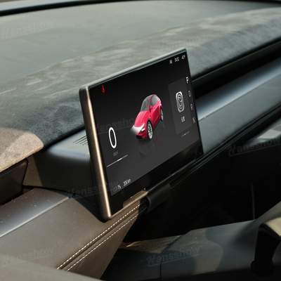 Tesla Model Y Heads Up Display Smart Dashboard from rear angle