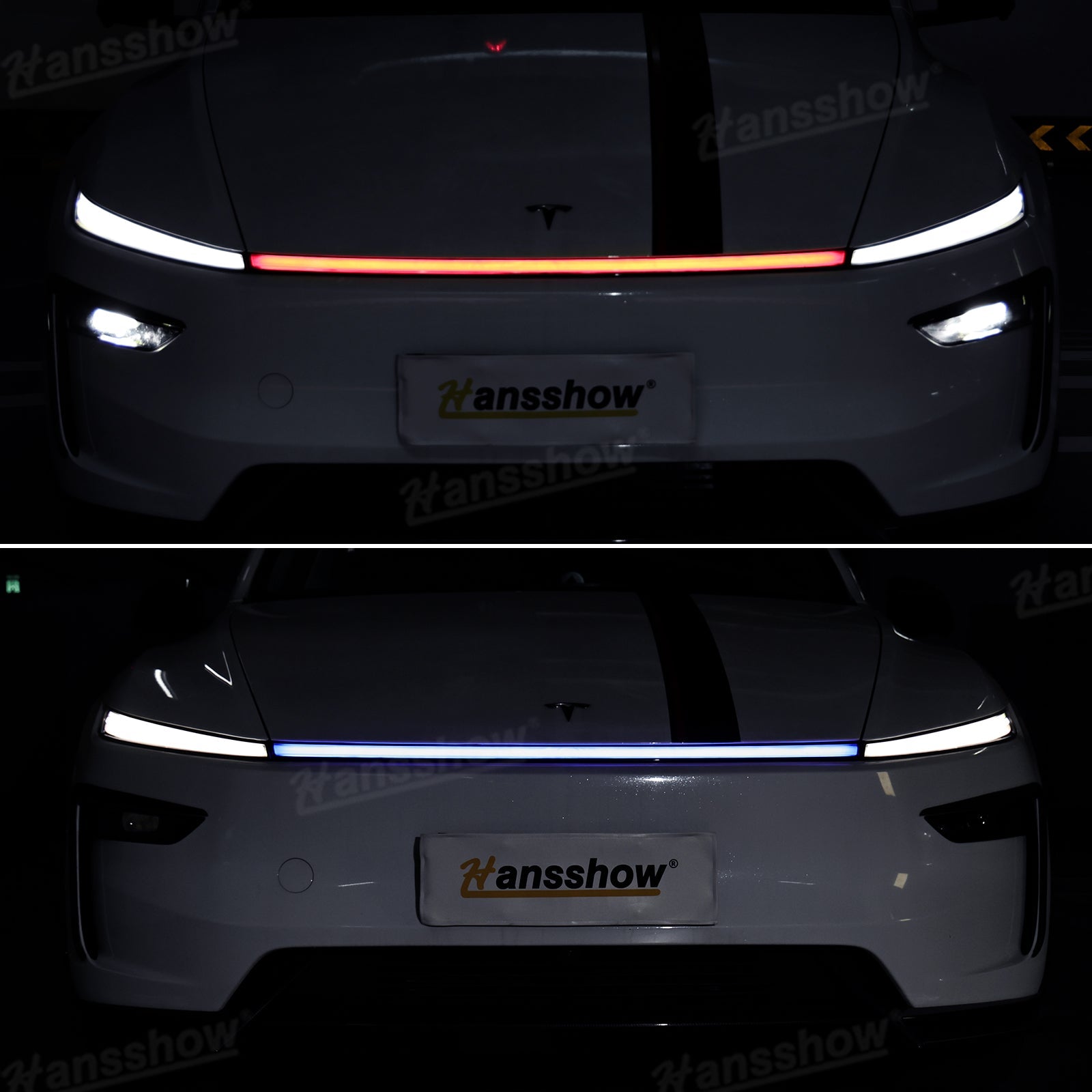 Model Y Juniper RGB Daytime Running Lights in daylight