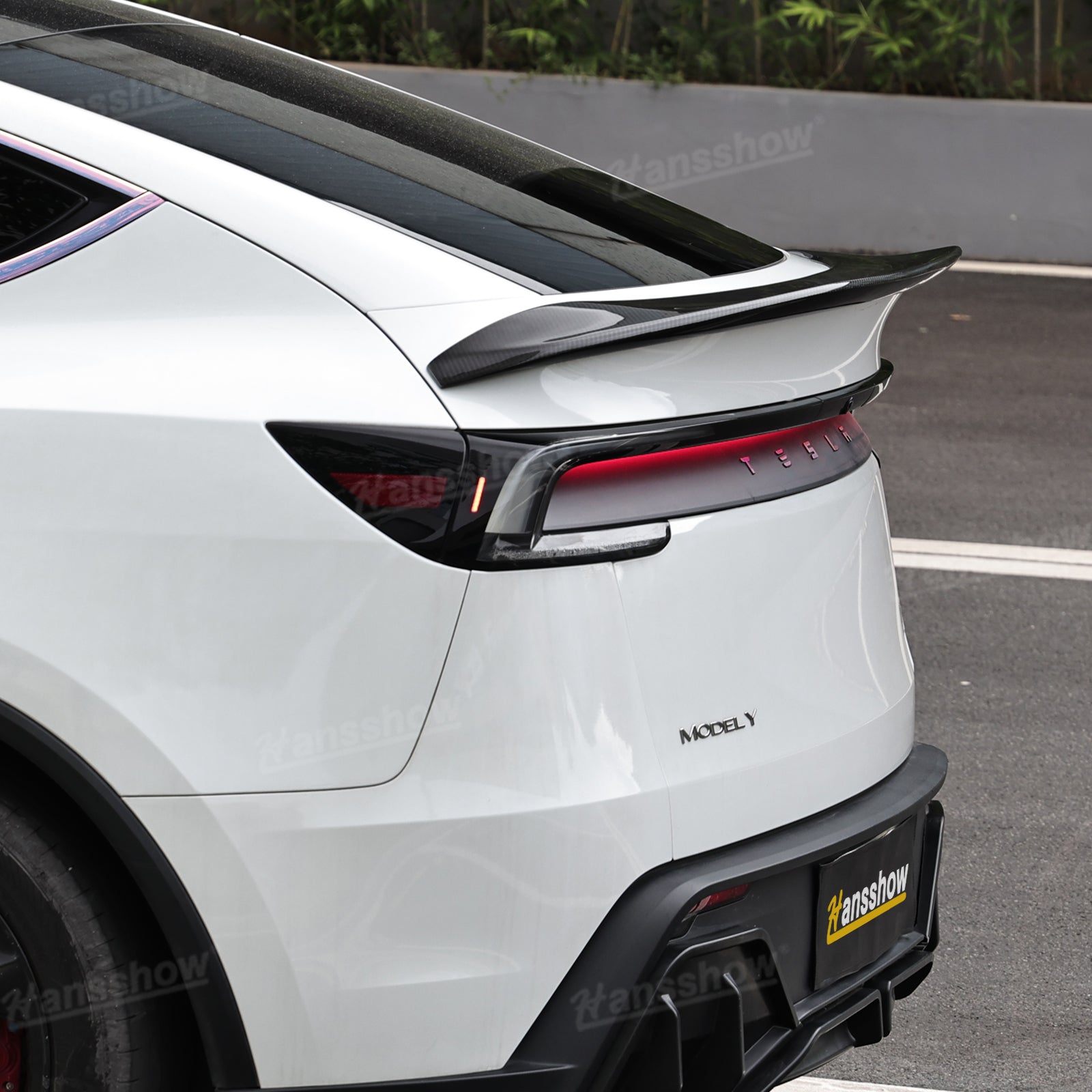 V-Style Rear Spoiler for Tesla Model Y flexible material